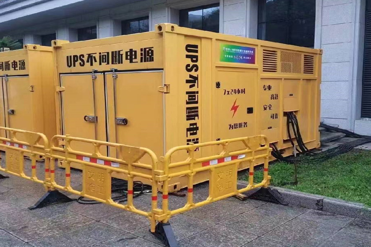 大通发电机租赁施工现场
